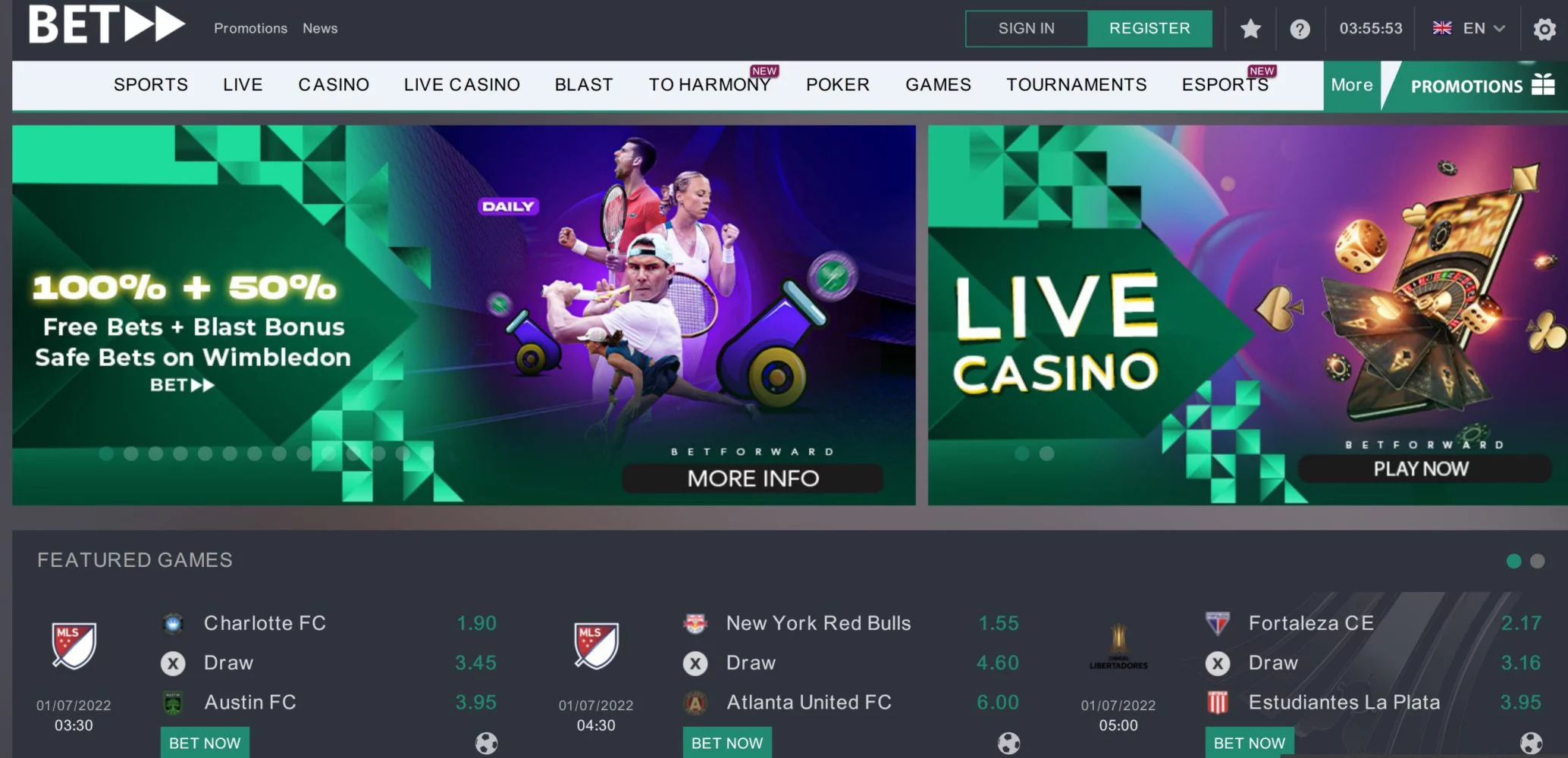 سایت پیش بینی فوتبال بت فوروارد (Betforward)